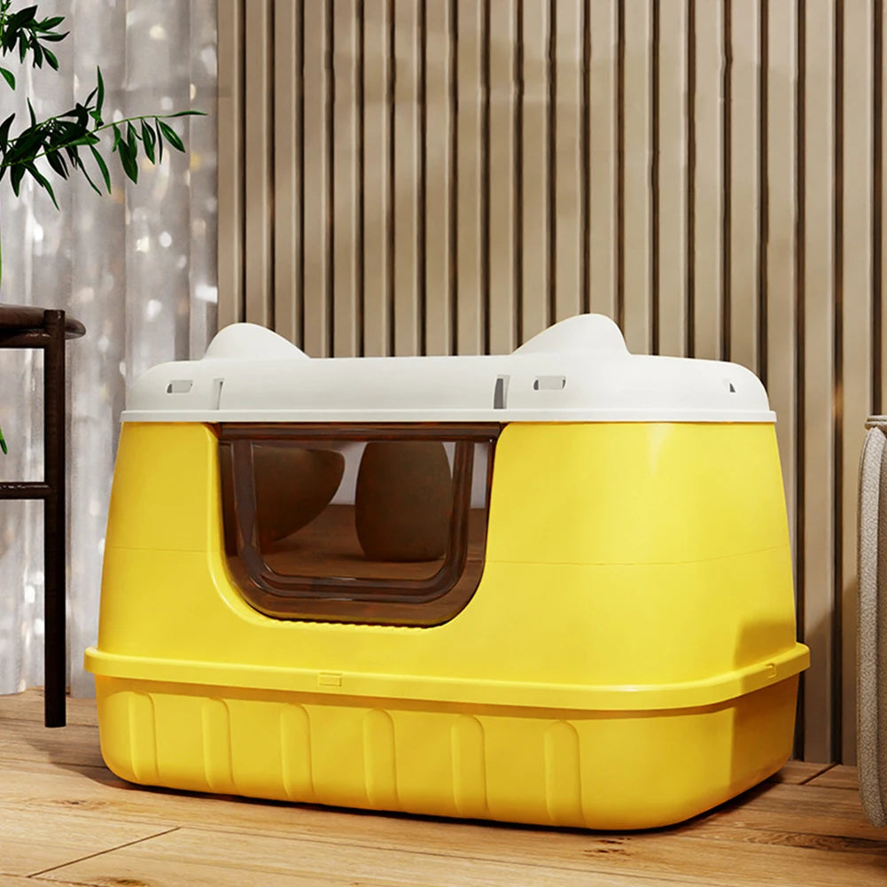 Enclosed Large Cat Litter Box With Lid Anti Splashing