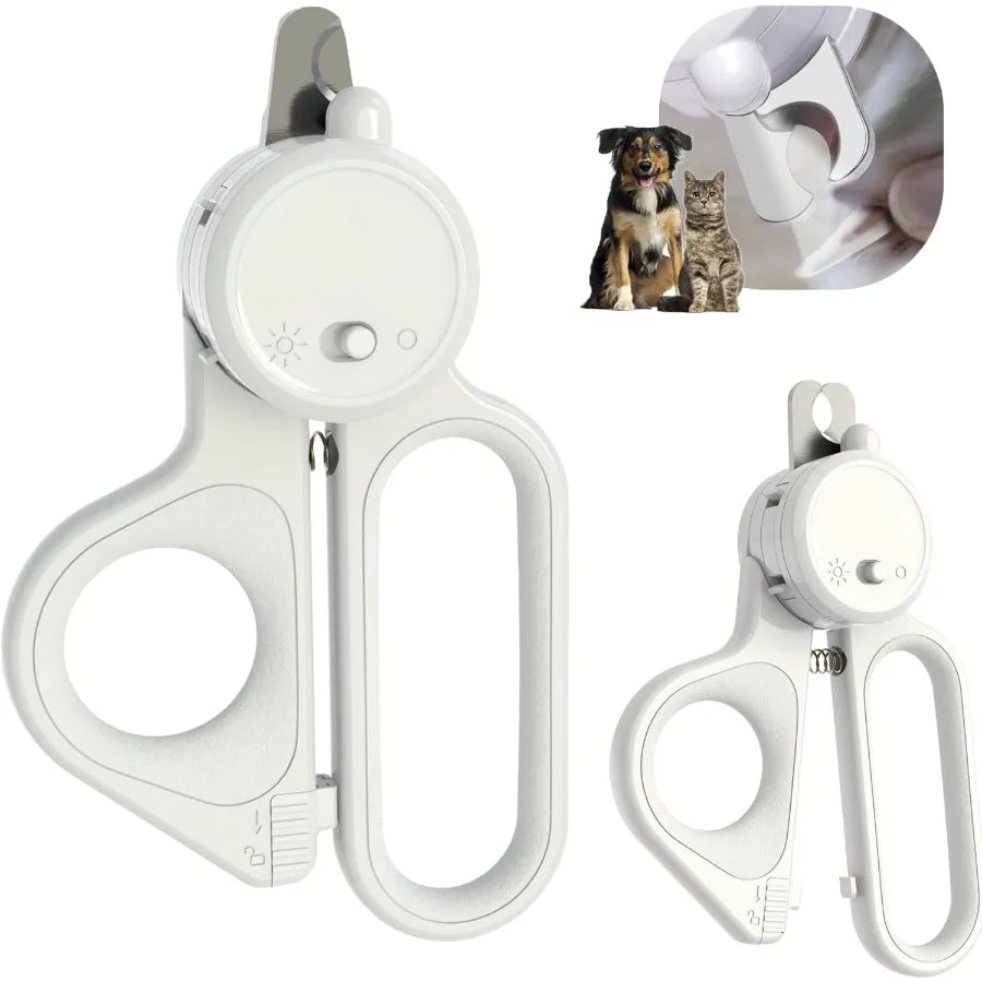 Professional Pet Nail Clippers with LED Light for Easy Trim