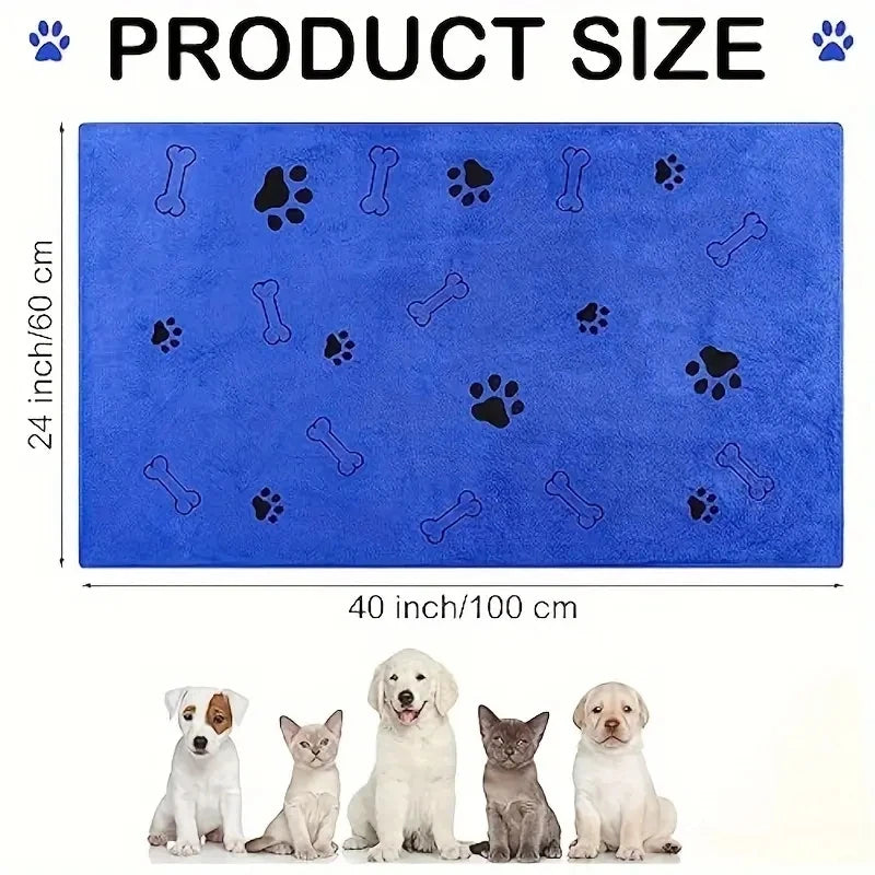 2 Pack Soft Microfiber Dog Towels Quick Dry Absorbent Pet Bath And Grooming Towels For Dogs