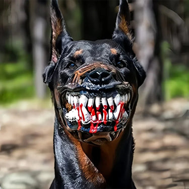 Dog Muzzle Halloween Mask Scary Teeth Latex Pet Costume,adjustable Strap Dog Headgear For Halloween Party Funny Pet Cosplay