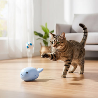 Toys Of Cat & Cat Electric Toy Portable Floating Ball.