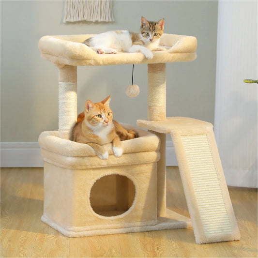 Safe And Stable 27 Inch Cat Tree Tower With Cozy Top Perch