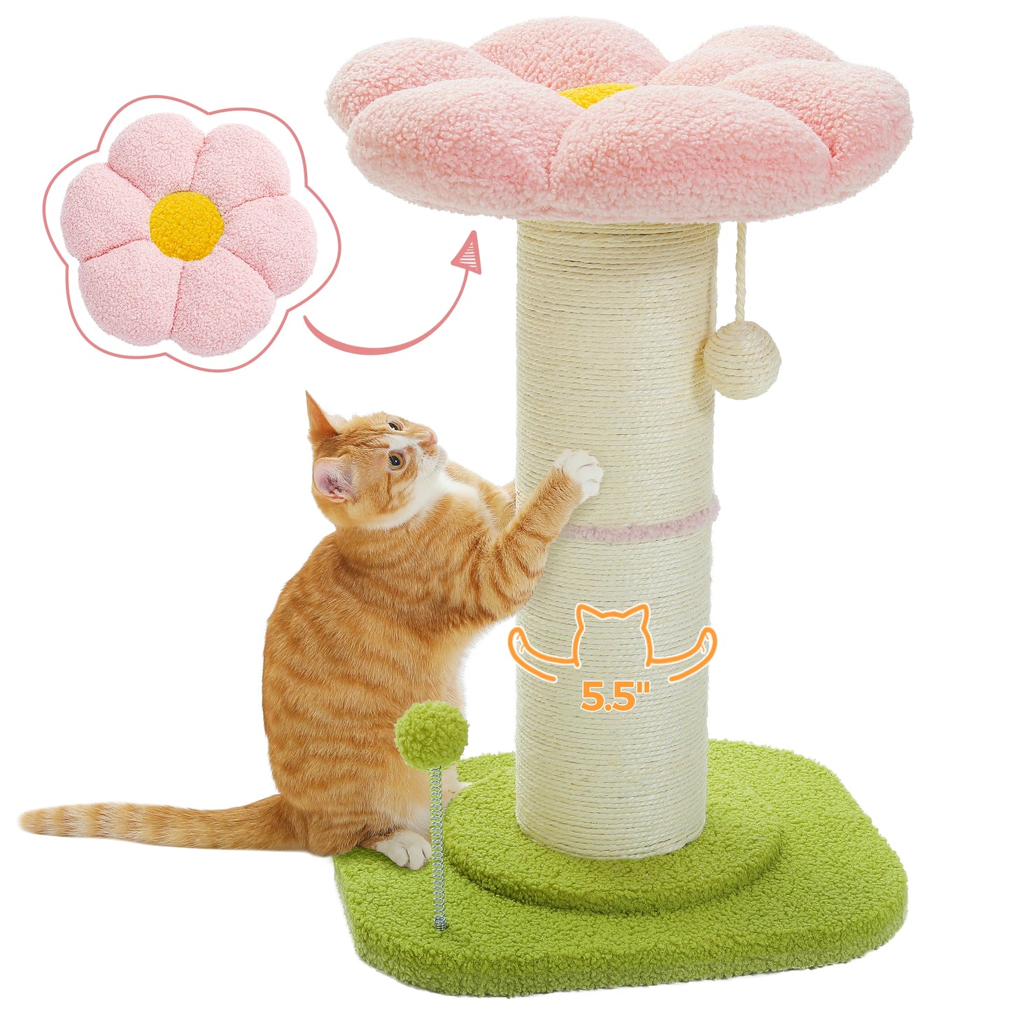 Cat Scratching Post With Unique Design Easy To Assemble