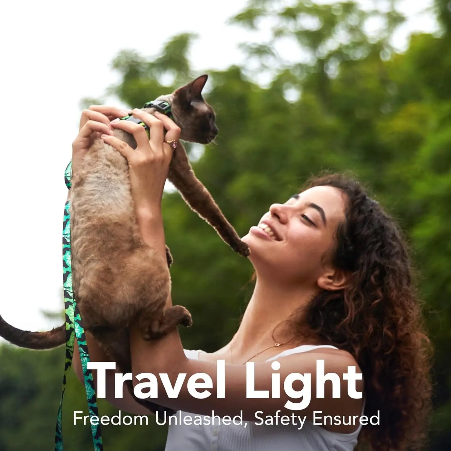 Green Cat Harness And Leash Set Escape Proof All Sizes