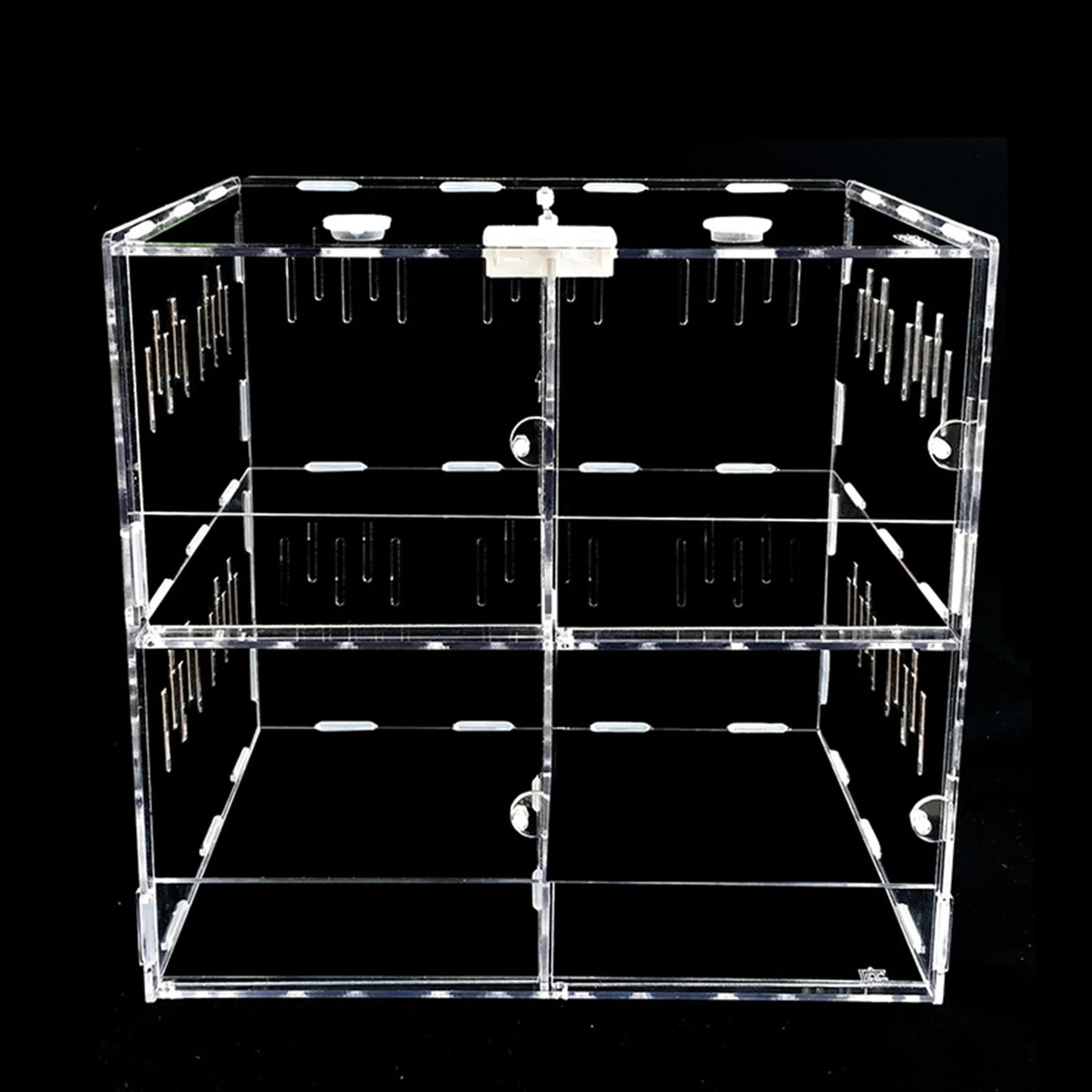Acrylic Pet Box 4 Grid Reptile Lizard Breeding Insect Box