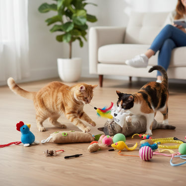 Cat Toys Set Suede