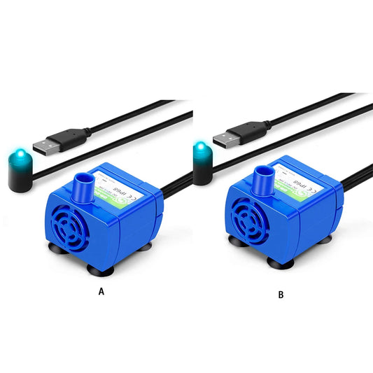 Cat Water Fountain Pump Ultra Quiet With LED Light Durable