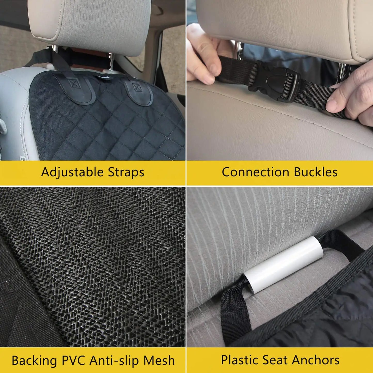 2 Pcs Waterproof Dog Front Seat Covers For Cars And SUV