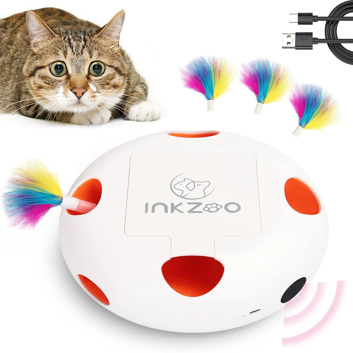 Inkzoo Whack A Mole Cat Toy Interactive Indoor Fun For Cats